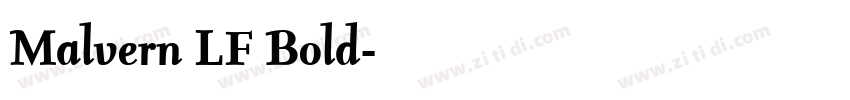 Malvern LF Bold字体转换
